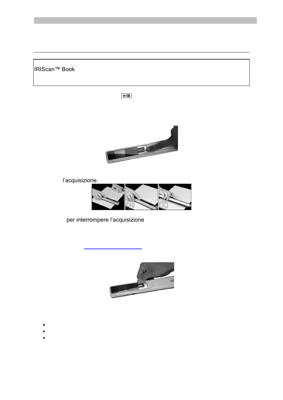 Acquisizione dei documenti | I.R.I.S. IRISCan Book 3 User Manual | Page 70 / 201