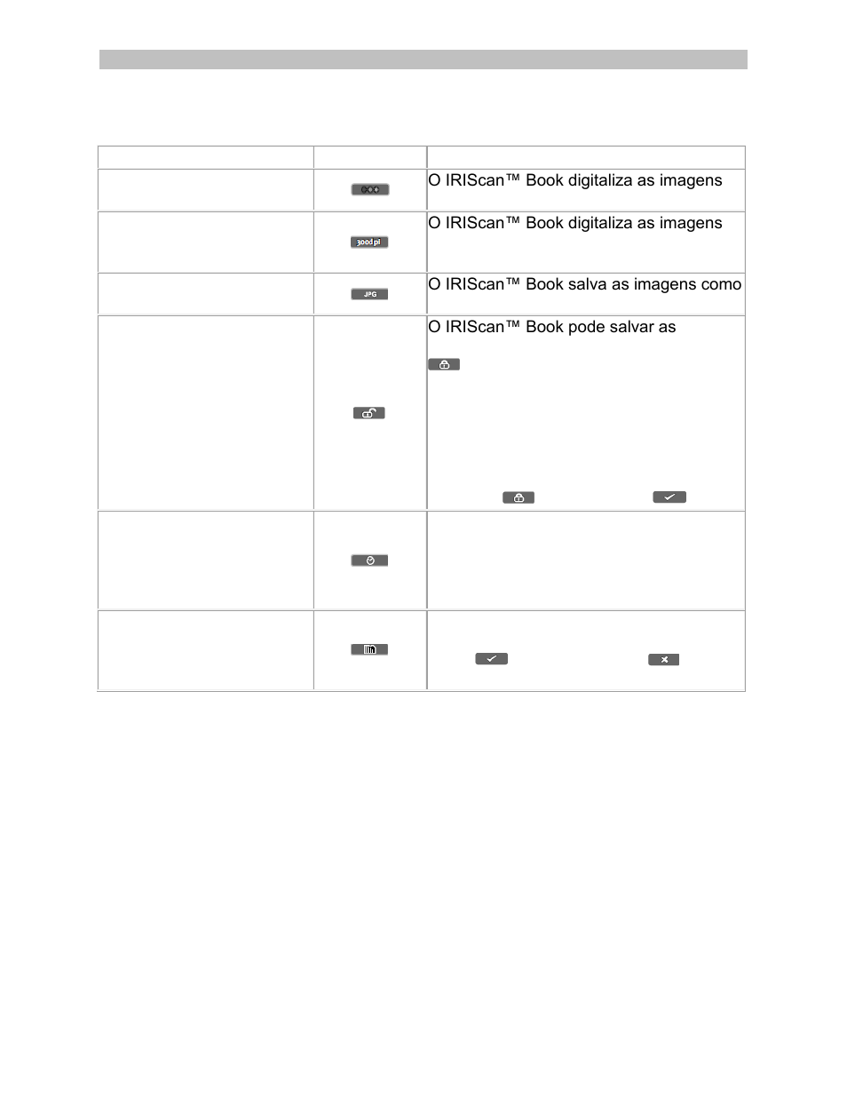 Visão geral das configurações do scanner | I.R.I.S. IRISCan Book 3 User Manual | Page 82 / 201