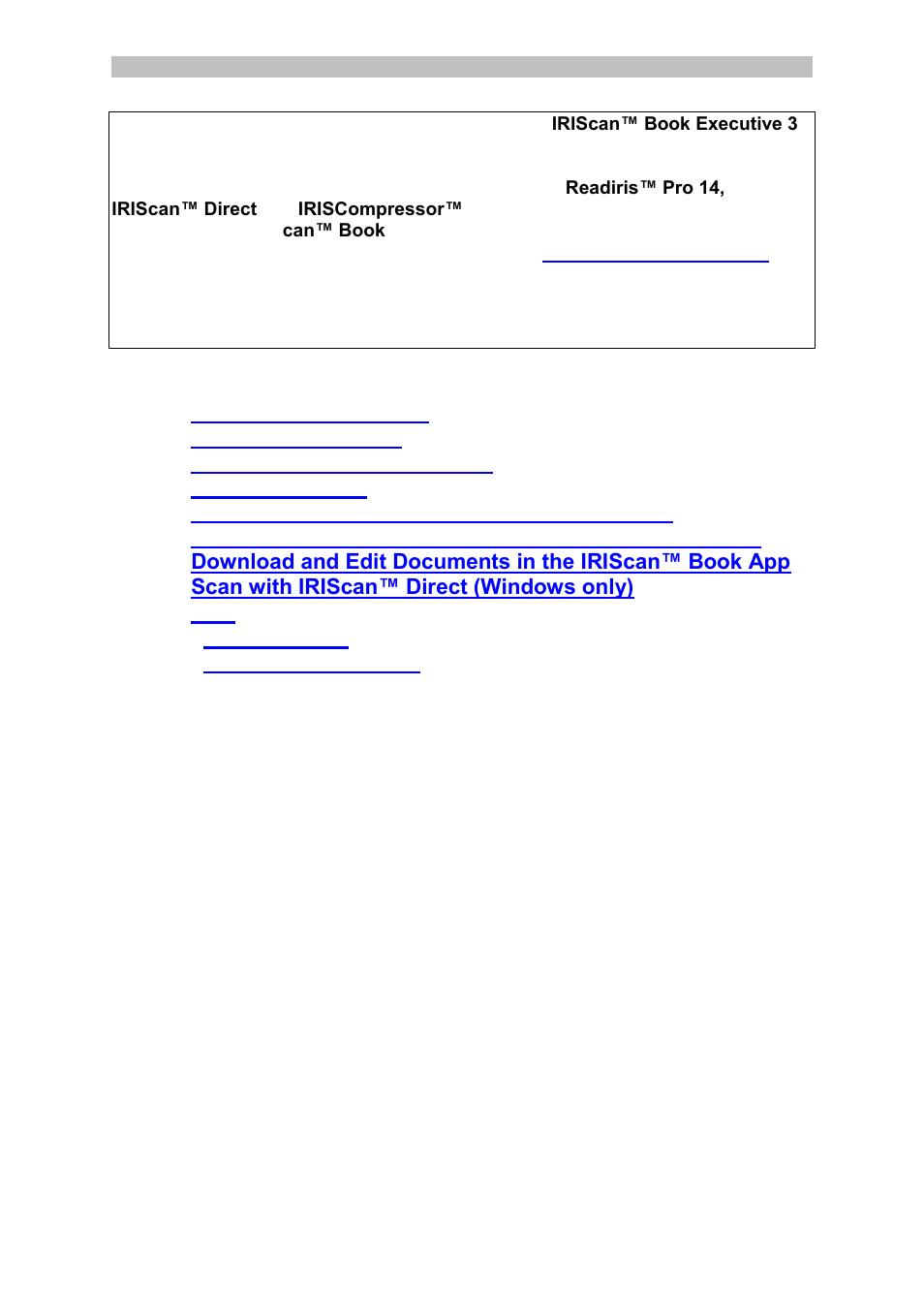 I.R.I.S. IRISCan Book Executive User Manual | 312 pages