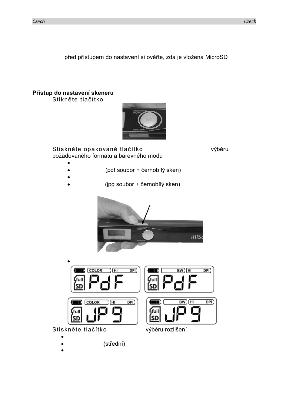 Nastavení vlastností skenování, Nastavení skeneru | I.R.I.S. IRISCan Book Executive User Manual | Page 158 / 312