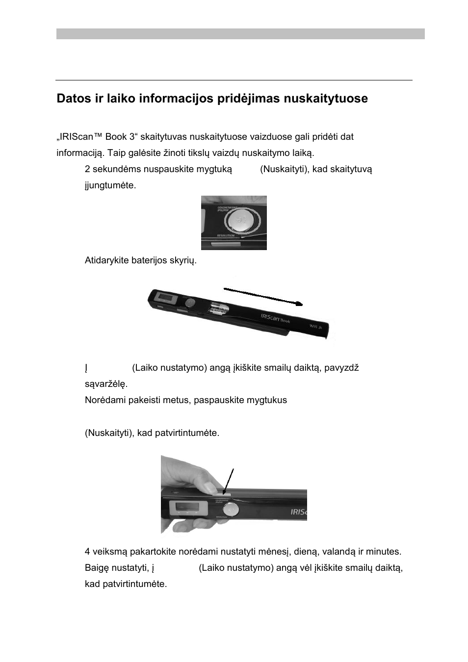 Patarimai | I.R.I.S. IRISCan Book Executive User Manual | Page 208 / 312