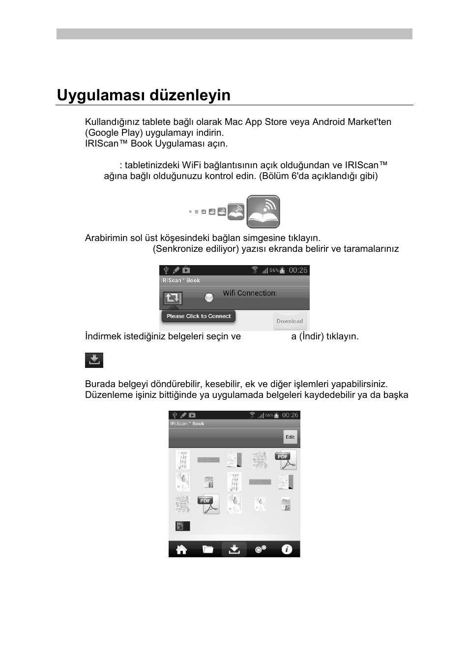 Belgeleri indirin ve iriscan, Book uygulaması düzenleyin | I.R.I.S. IRISCan Book Executive User Manual | Page 222 / 312