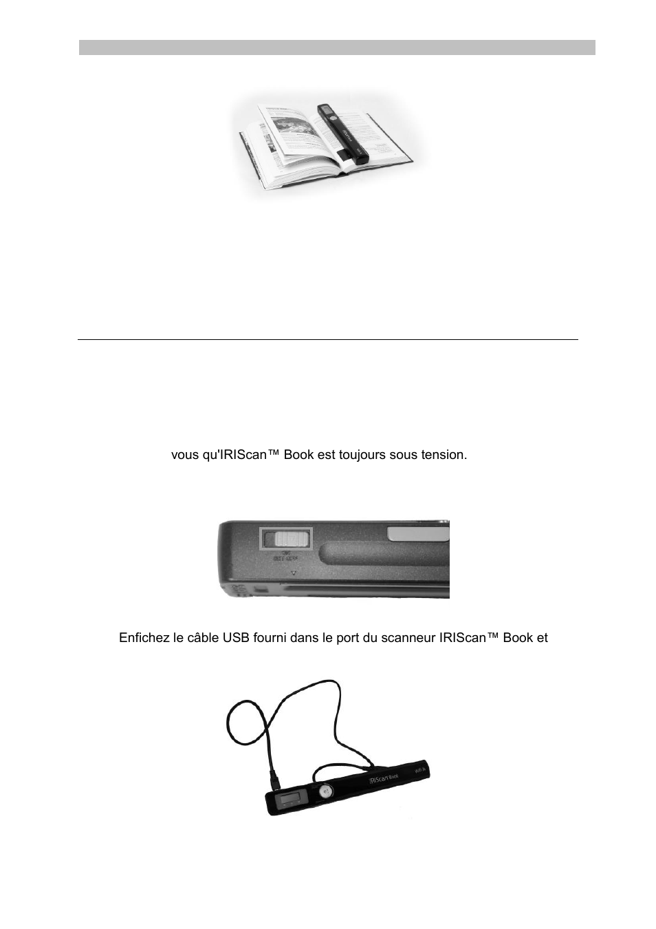 Avec le mini-câble usb (windows et mac os) | I.R.I.S. IRISCan Book Executive User Manual | Page 25 / 312