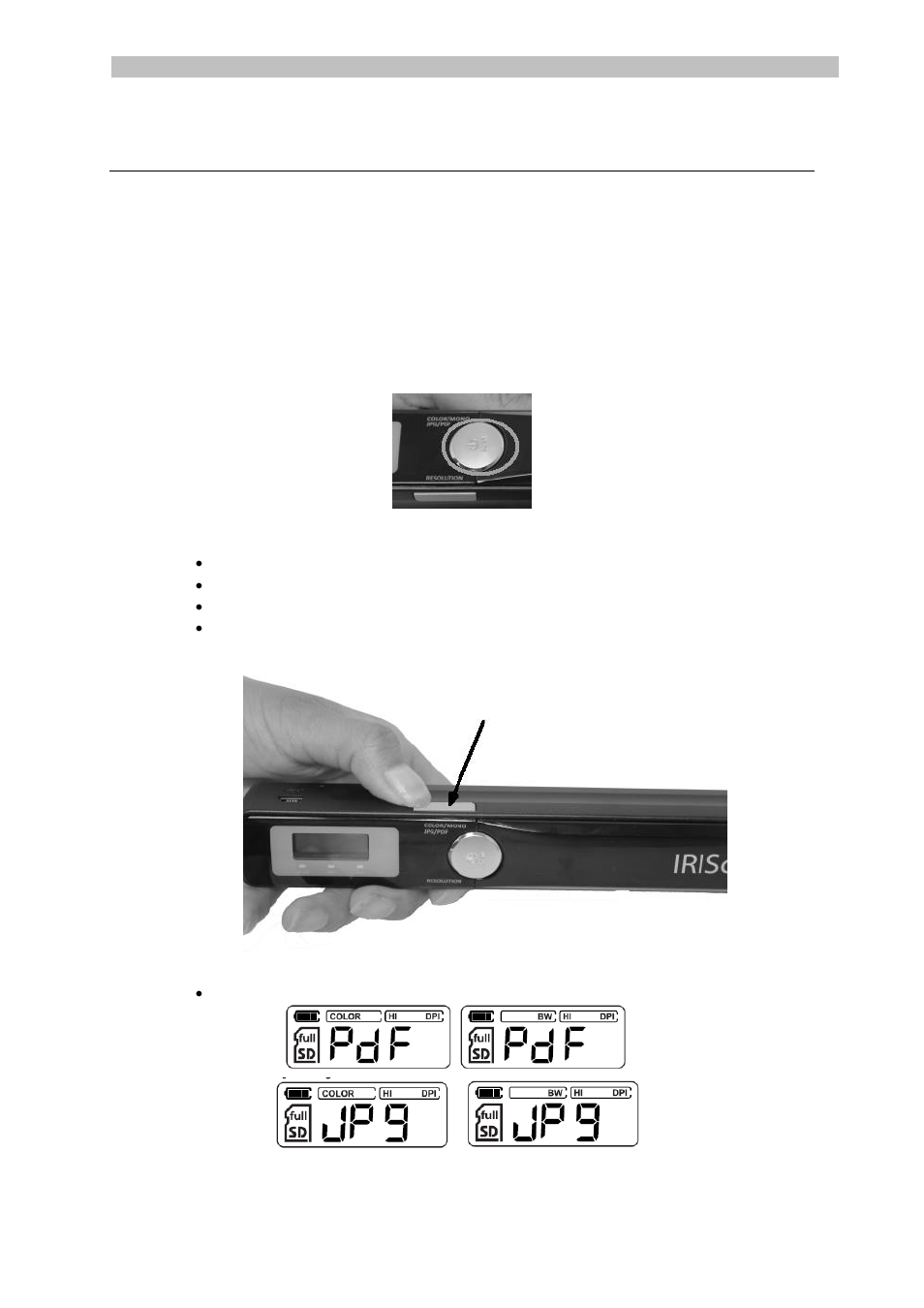 Selecteren van de scannerinstellingen, Scannerinstellingen | I.R.I.S. IRISCan Book Executive User Manual | Page 42 / 312