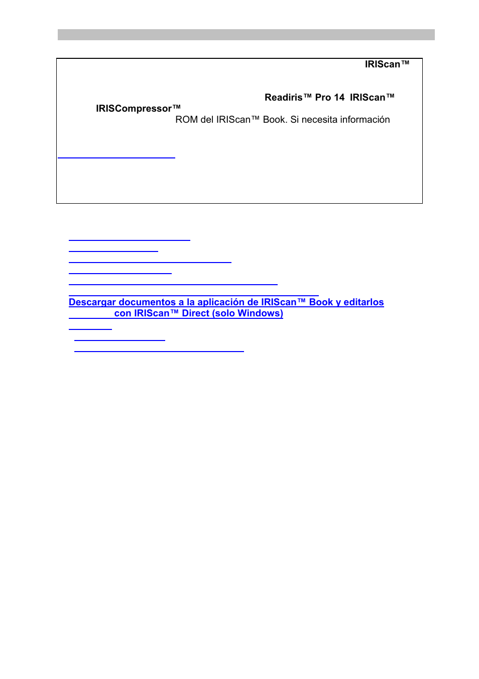 Spanish, Índice | I.R.I.S. IRISCan Book Executive User Manual | Page 79 / 312