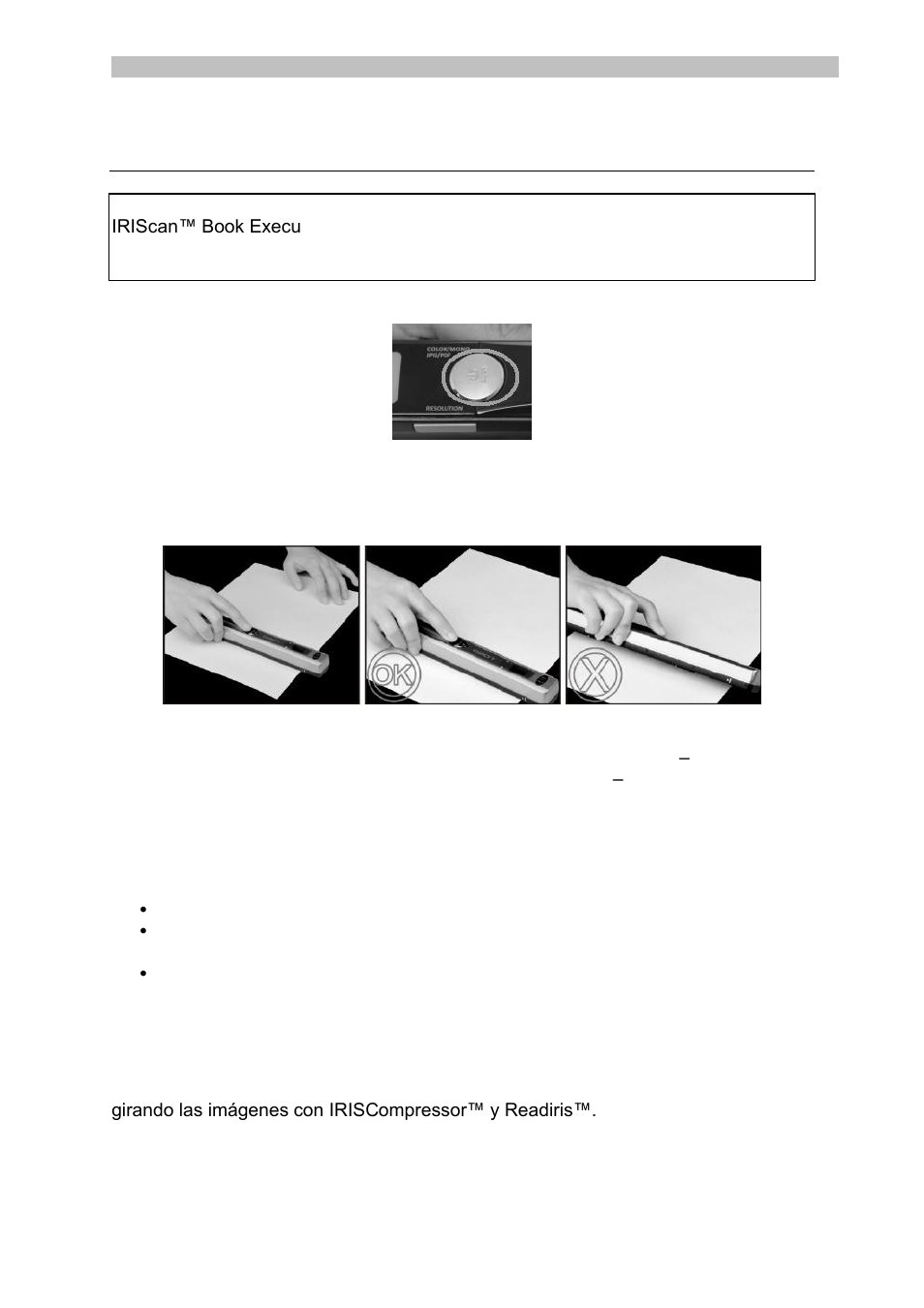 Escanear documentos | I.R.I.S. IRISCan Book Executive User Manual | Page 84 / 312