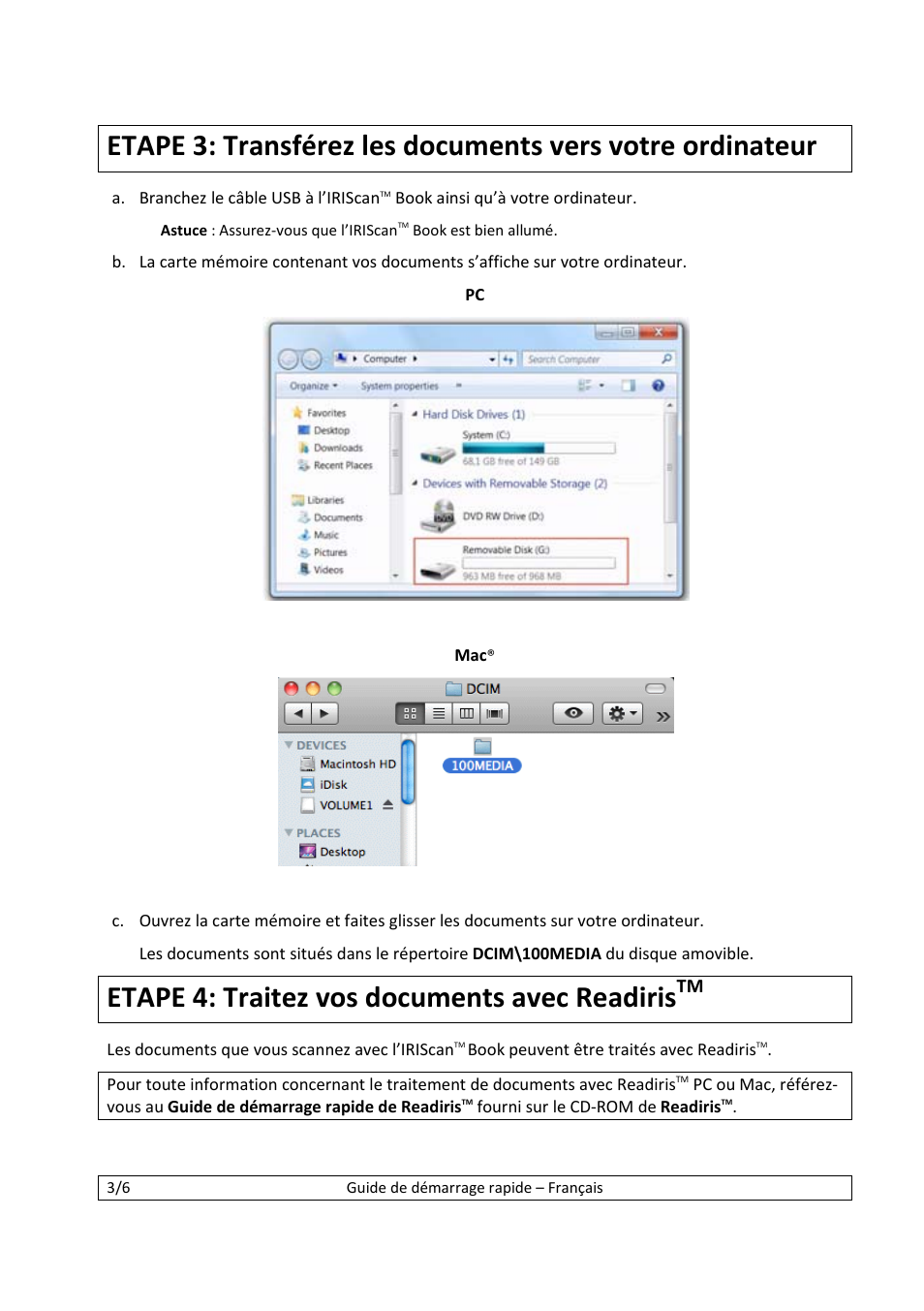 Etape 4: traitez vos documents avec readiris | I.R.I.S. IScan Book 2 User Manual | Page 9 / 53