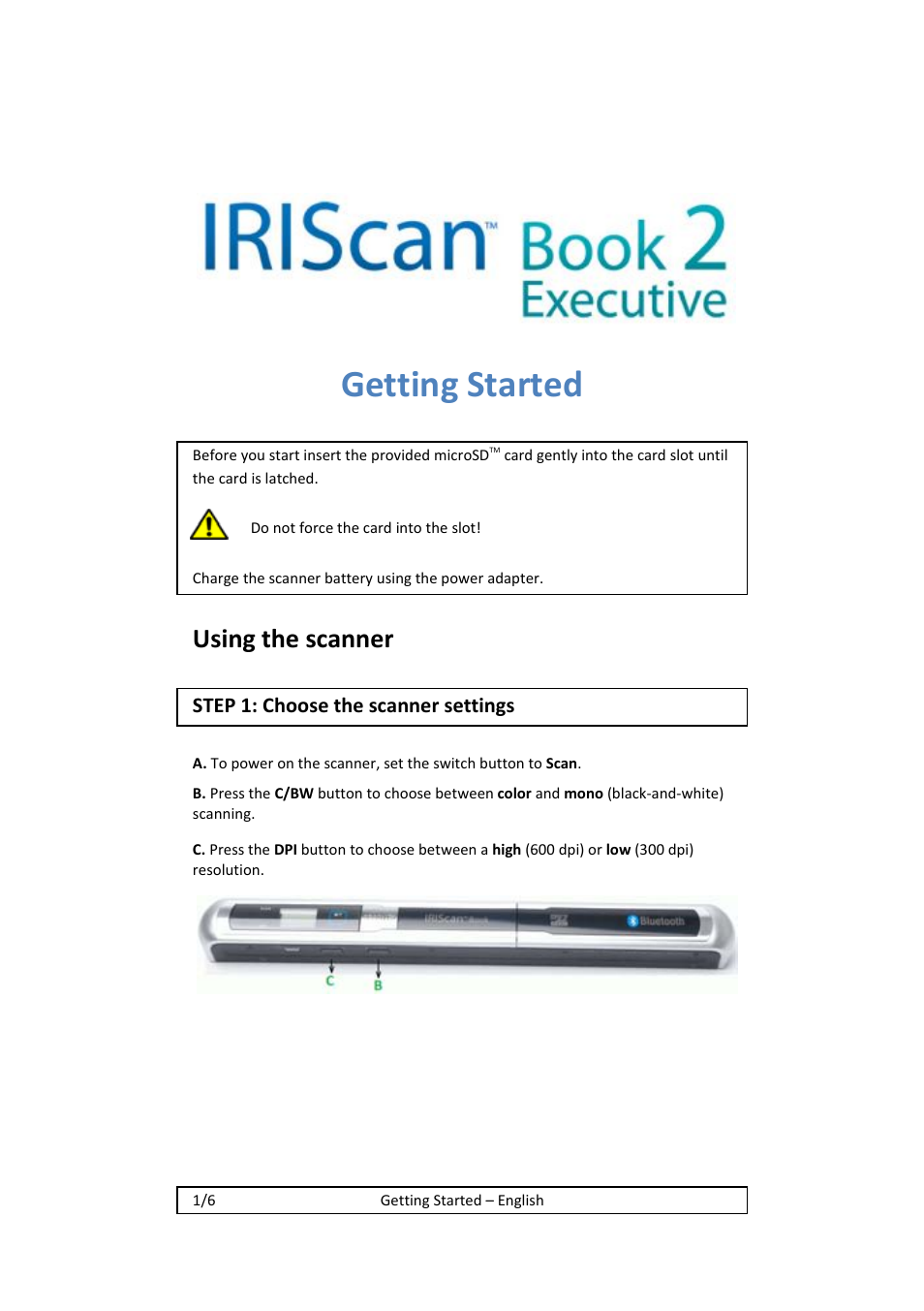I.R.I.S. IRISCan Book 2 Executive Hardware User Manual | 61 pages