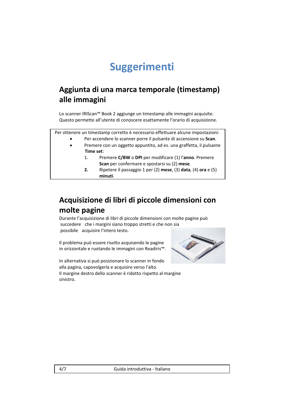 Suggerimenti | I.R.I.S. IRISCan Book 2 Executive Hardware User Manual | Page 31 / 61