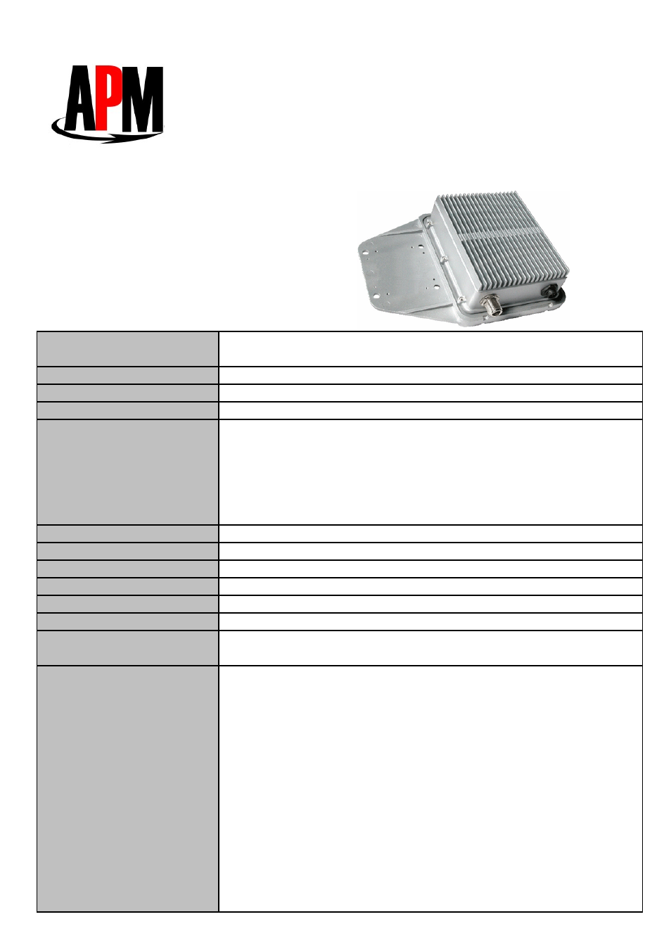 APM ABR-2401b User Manual | 2 pages