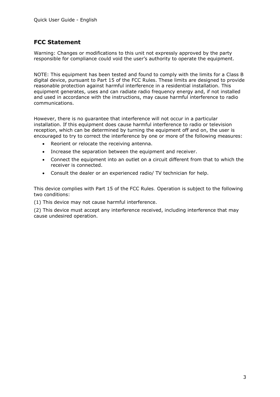 Fcc statement | I.R.I.S. IRIScan Anywhere 3 Wi-Fi User Manual | Page 2 / 11