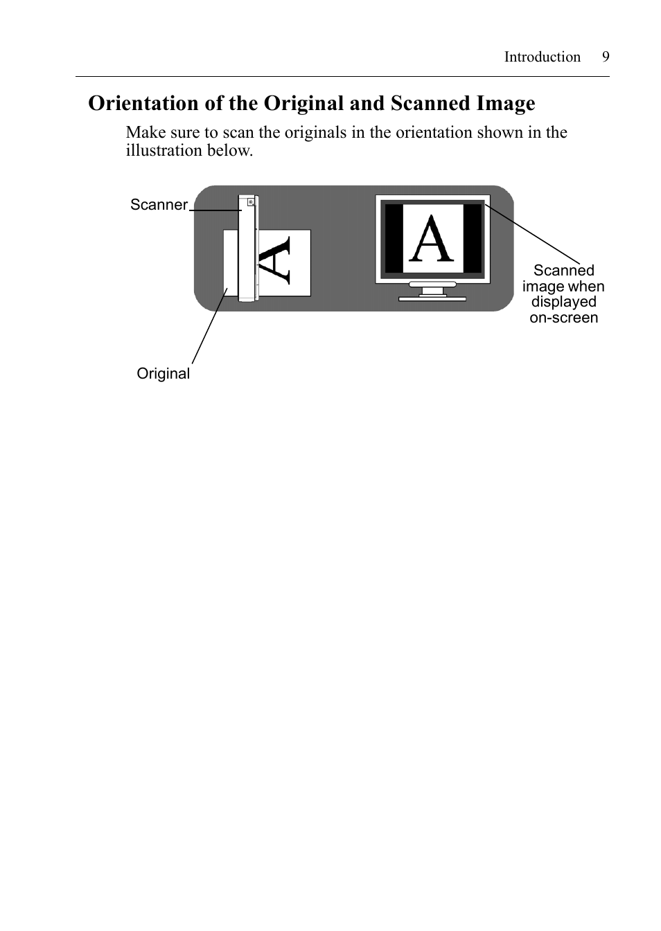 Orientation of the original and scanned image | I.R.I.S. IRIScan Anywhere 3 User Guide User Manual | Page 12 / 26