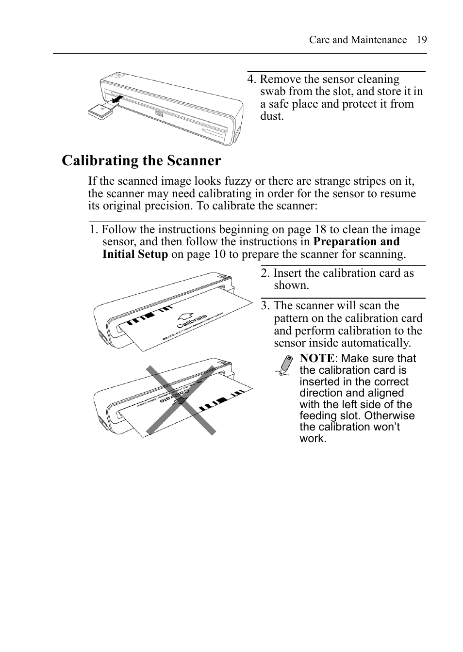 Calibrating the scanner | I.R.I.S. IRIScan Anywhere 3 User Guide User Manual | Page 22 / 26