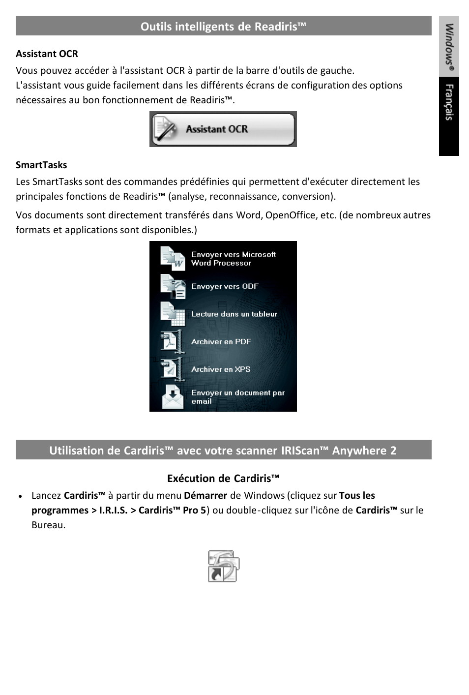 I.R.I.S. IRIScan Anywhere 2 Quick Start User Manual | Page 15 / 98