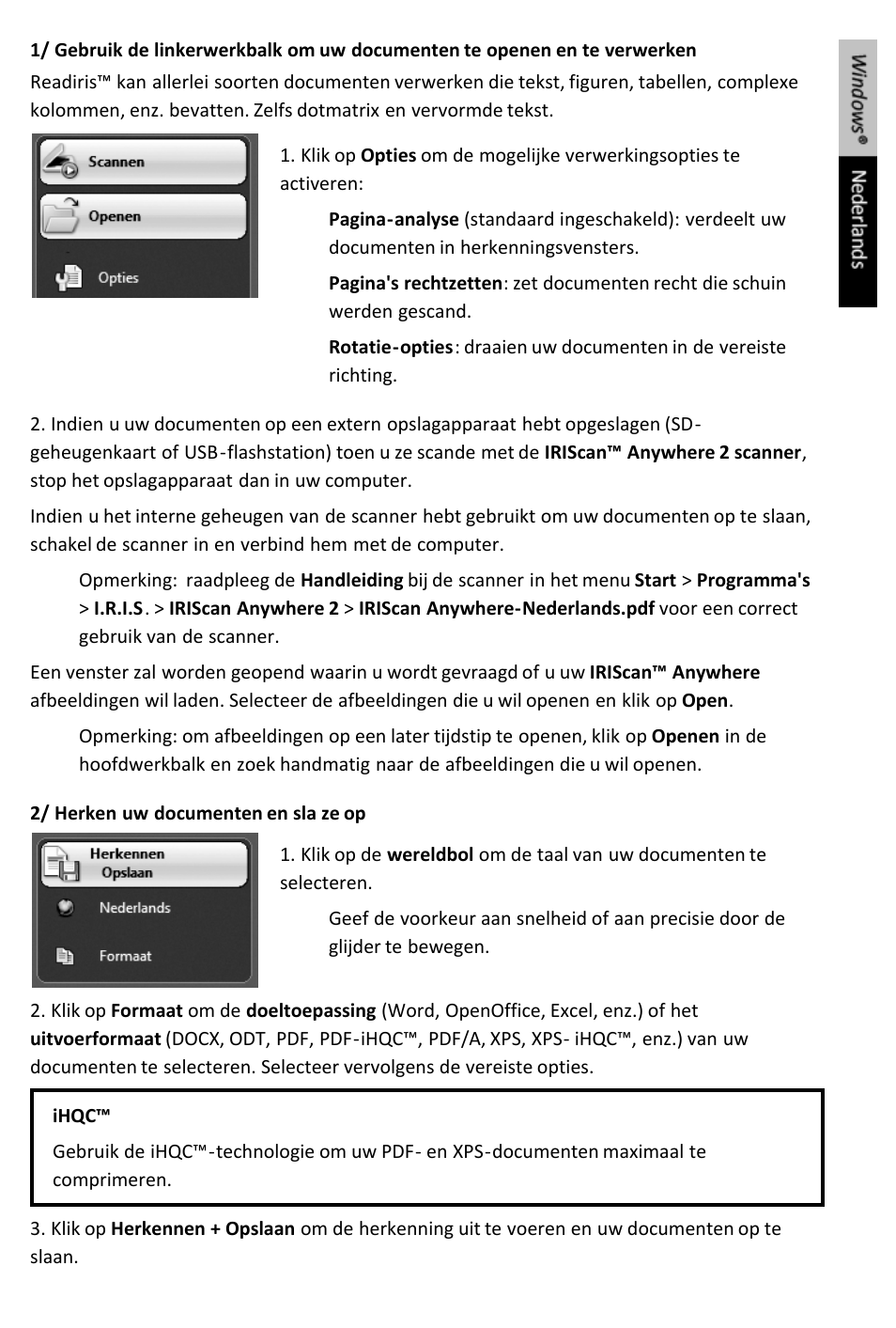 I.R.I.S. IRIScan Anywhere 2 Quick Start User Manual | Page 21 / 98