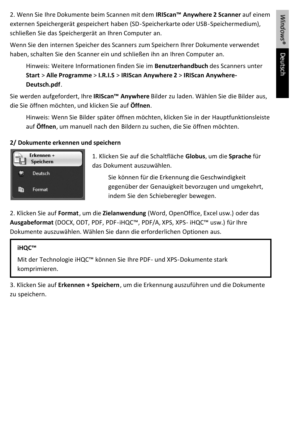 I.R.I.S. IRIScan Anywhere 2 Quick Start User Manual | Page 29 / 98