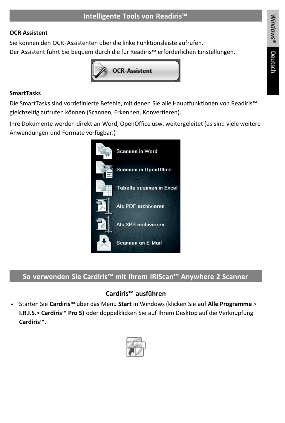 I.R.I.S. IRIScan Anywhere 2 Quick Start User Manual | Page 31 / 98