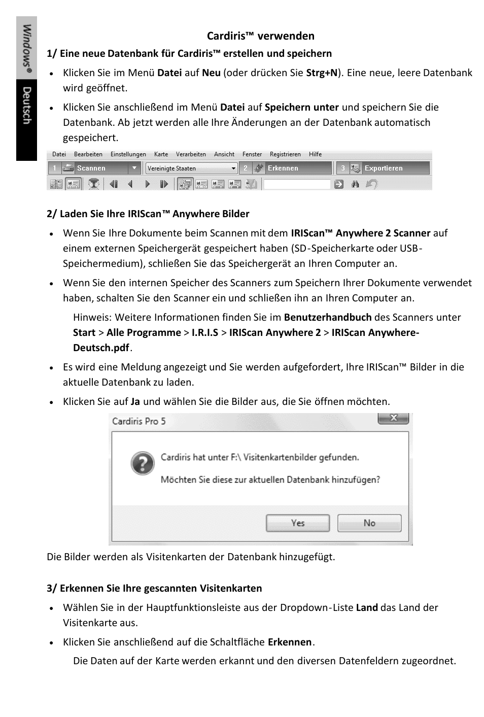 I.R.I.S. IRIScan Anywhere 2 Quick Start User Manual | Page 32 / 98