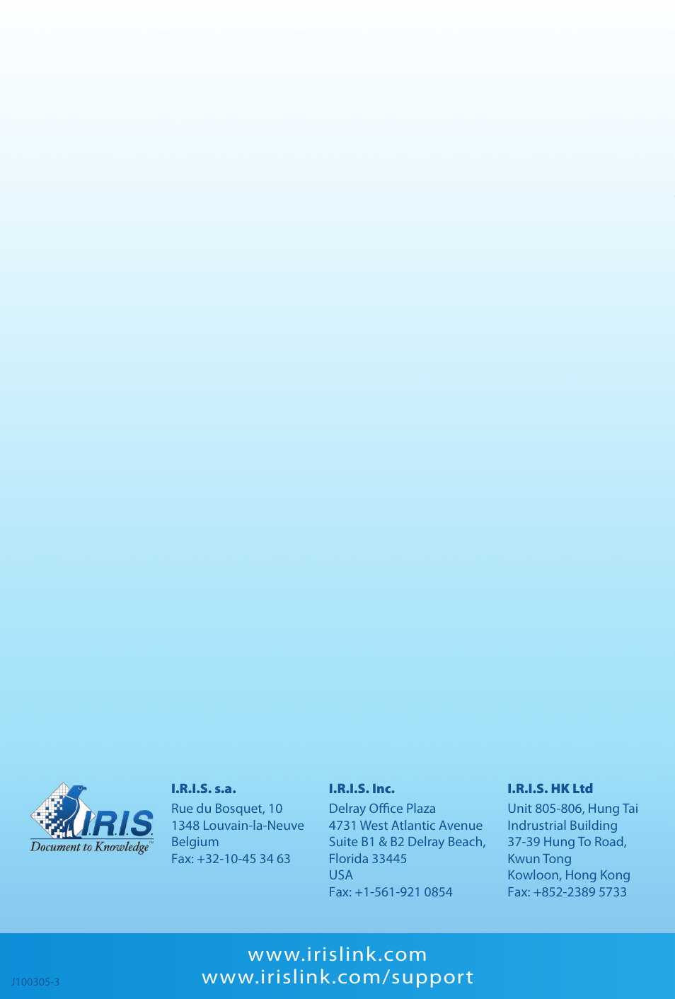 I.R.I.S. IRIScan Anywhere 2 Quick Start User Manual | Page 98 / 98