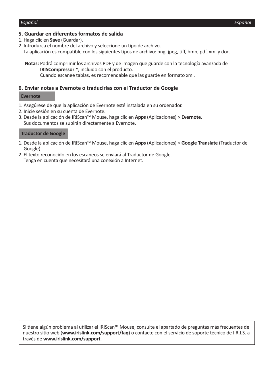 I.R.I.S. IRISCan Mouse User Manual | Page 22 / 64