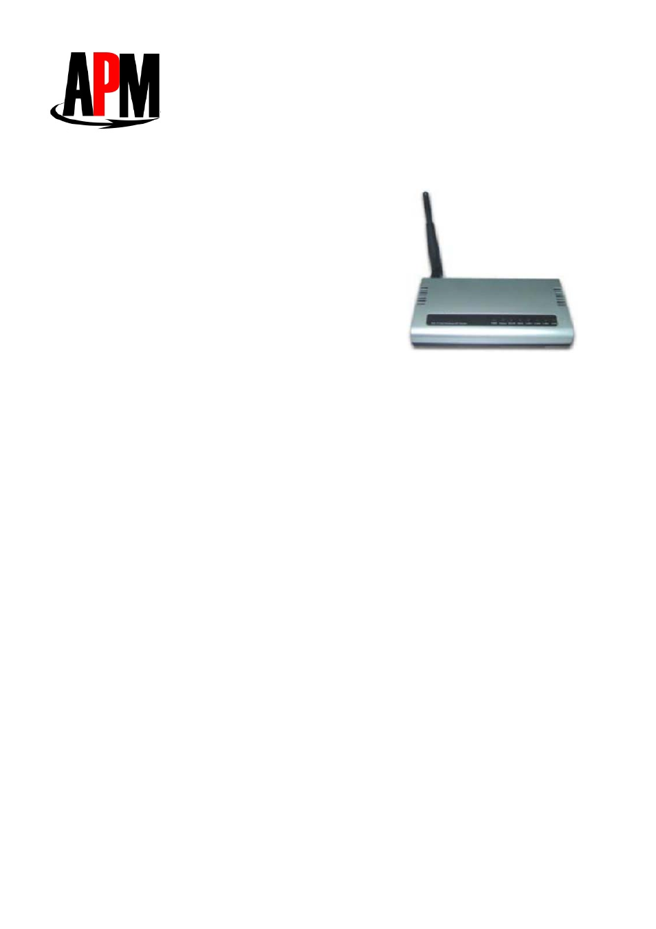 APM AAIP-W610H User Manual | 2 pages
