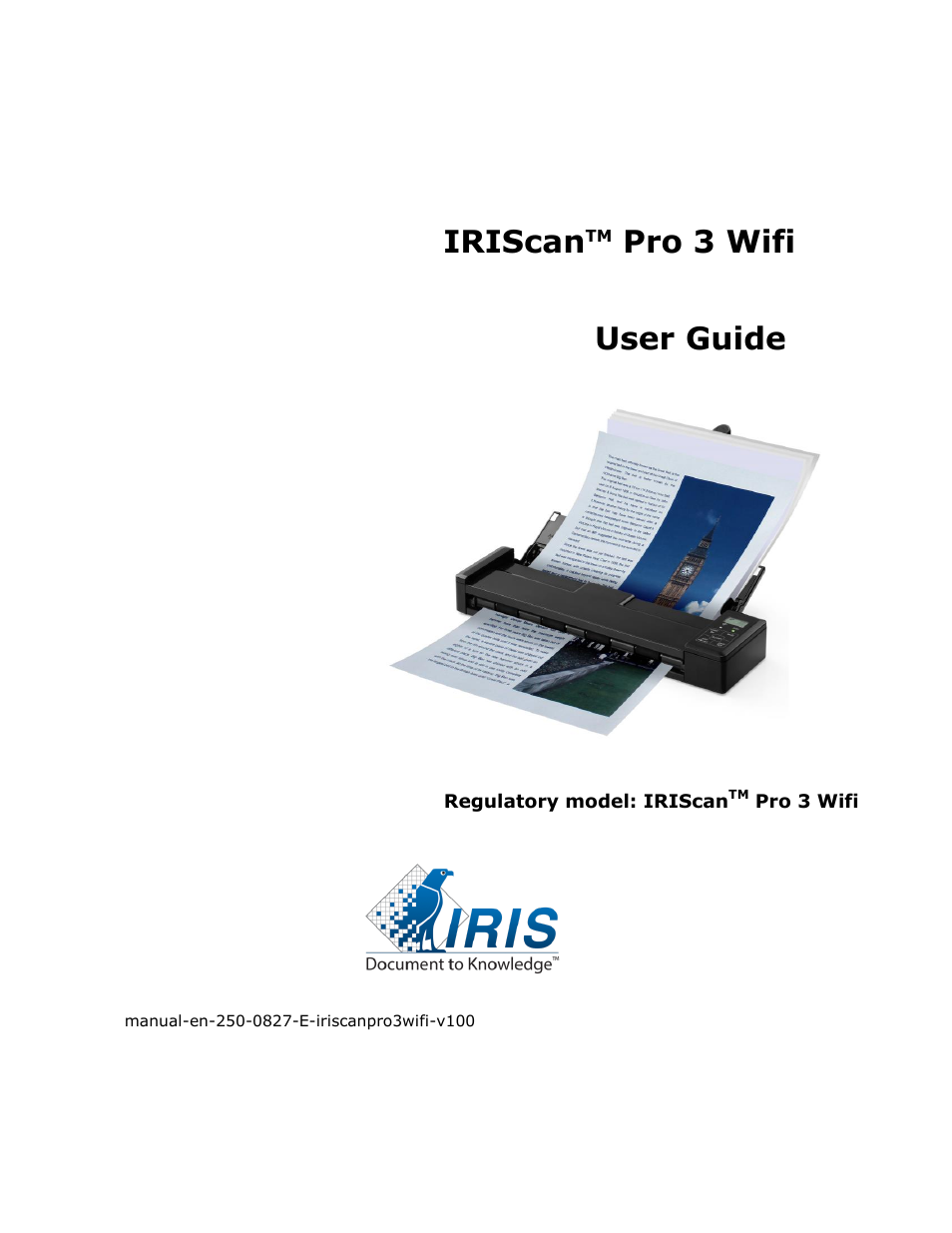 I.R.I.S. IRIScan Pro 3 Wi-Fi User Guide User Manual | 85 pages