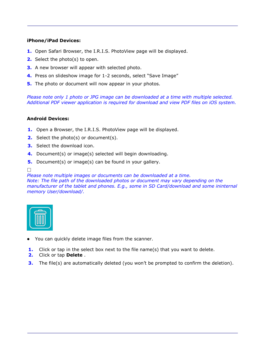 I.R.I.S. IRIScan Pro 3 Wi-Fi User Guide User Manual | Page 44 / 85