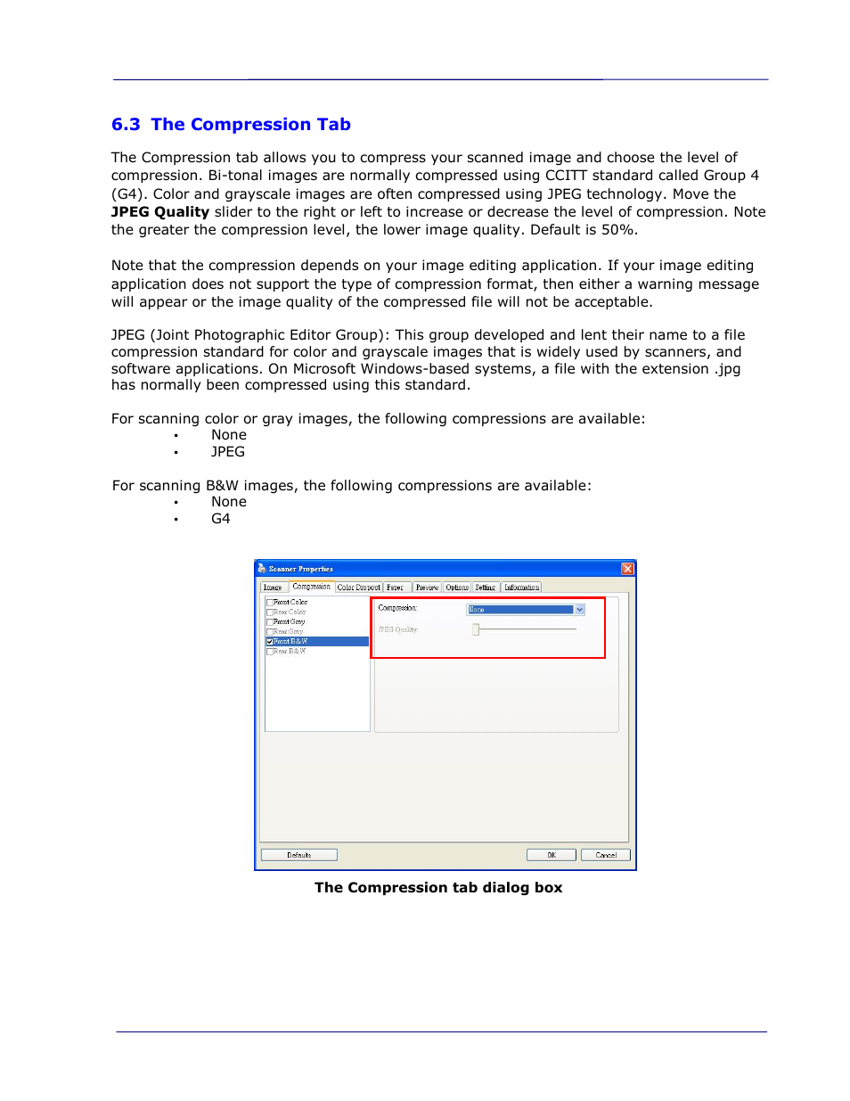 3 the compression tab, The compression tab -11 | I.R.I.S. IRIScan Pro 3 Wi-Fi User Guide User Manual | Page 56 / 85