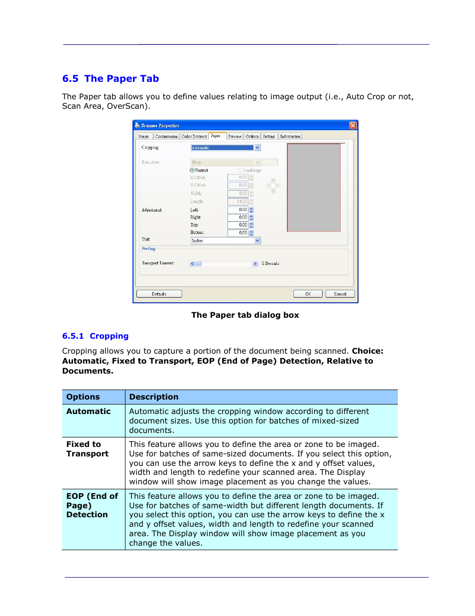 5 the paper tab, 1 cropping, The paper tab -13 | Cropping -13 | I.R.I.S. IRIScan Pro 3 Wi-Fi User Guide User Manual | Page 58 / 85