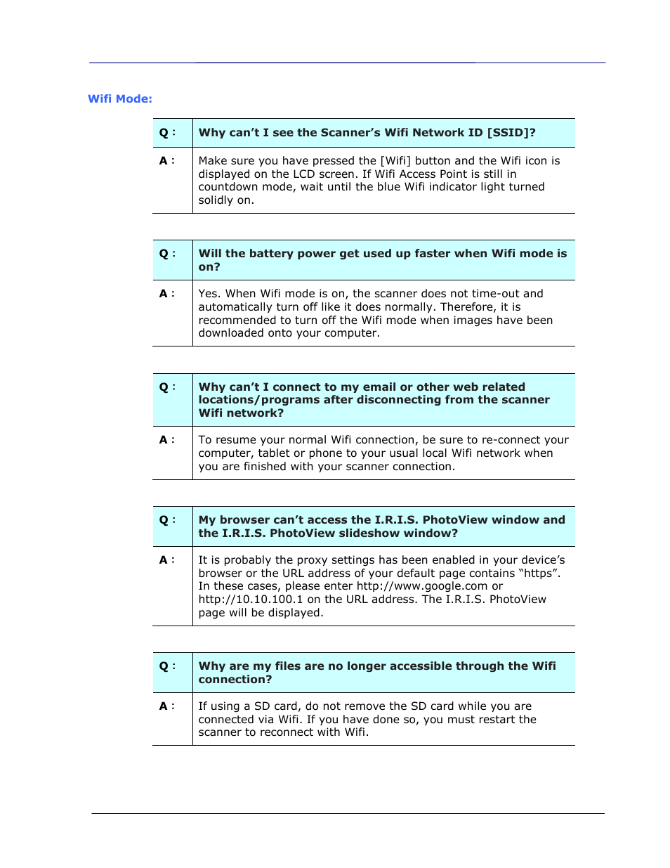 I.R.I.S. IRIScan Pro 3 Wi-Fi User Guide User Manual | Page 81 / 85