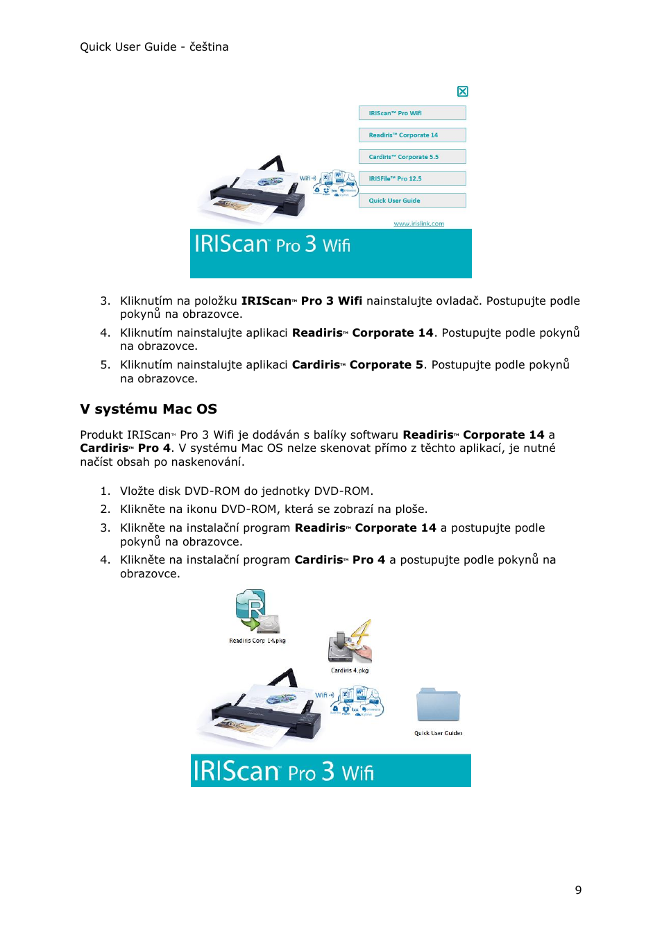 V systému mac os | I.R.I.S. IRIScan Pro 3 Wi-Fi Quick Start User Manual | Page 124 / 166