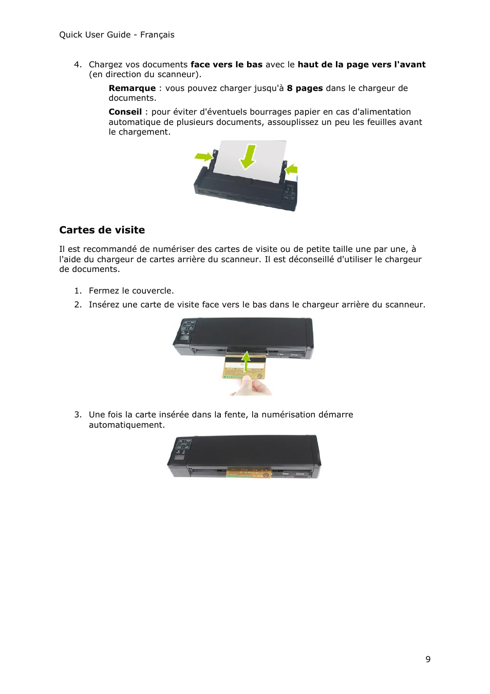 Cartes de visite | I.R.I.S. IRIScan Pro 3 Wi-Fi Quick Start User Manual | Page 20 / 166