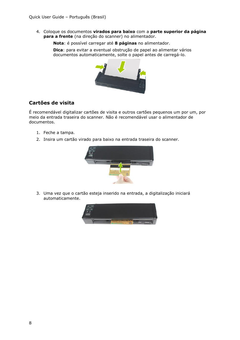 Cartões de visita | I.R.I.S. IRIScan Pro 3 Wi-Fi Quick Start User Manual | Page 85 / 166