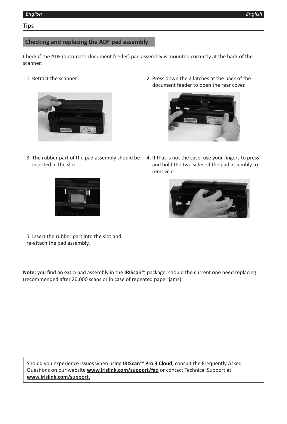 I.R.I.S. IRIScan Pro 3 Cloud User Manual | Page 5 / 5