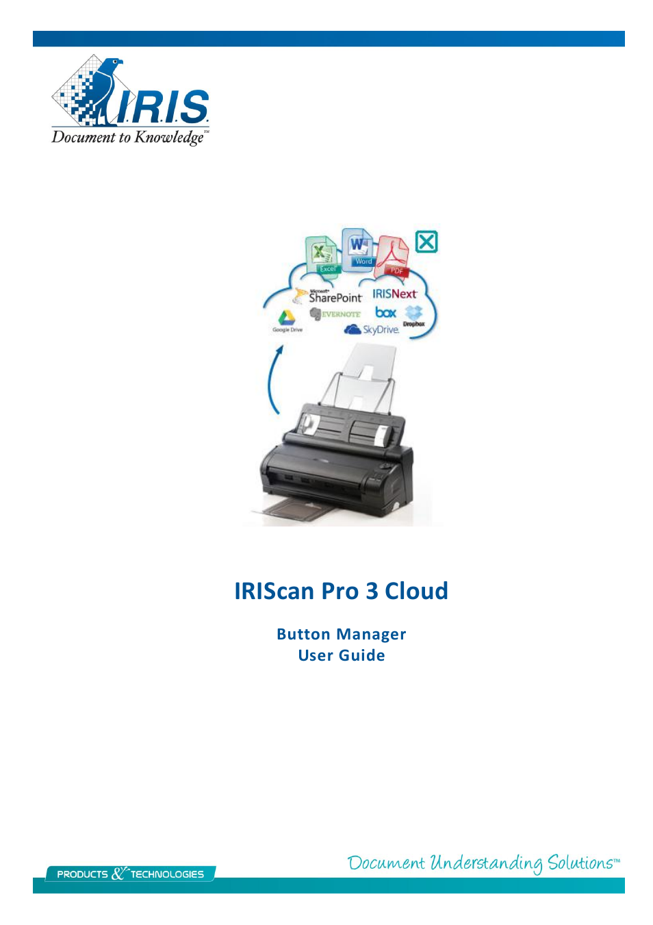 I.R.I.S. IRIScan Pro 3 Cloud Button Manager User Manual | 49 pages