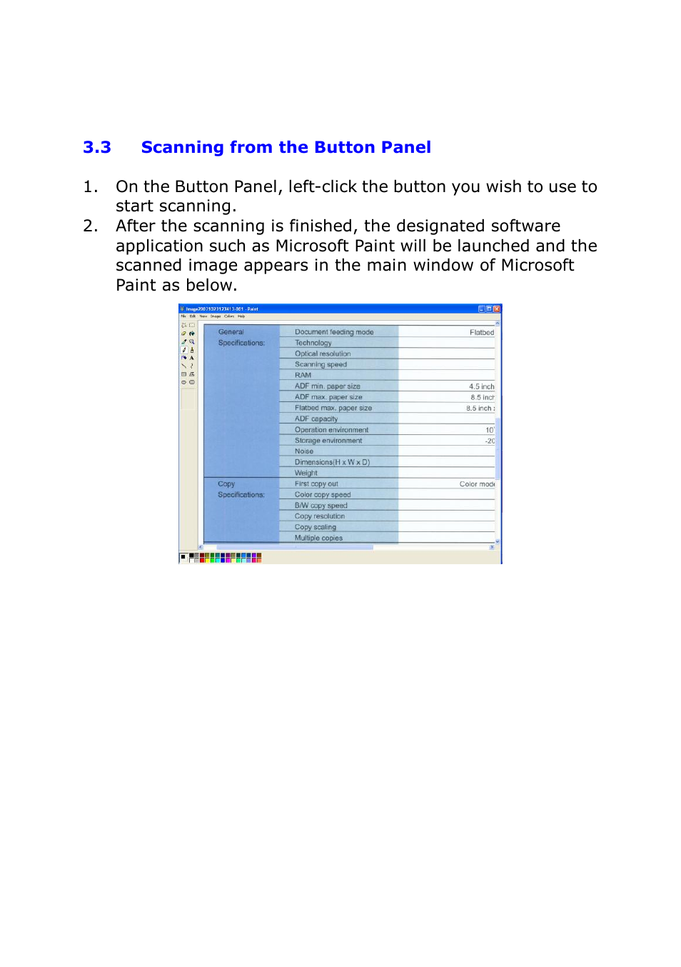 3 scanning from the button panel, Scanning from the button panel | I.R.I.S. IRIScan Pro 3 Cloud Button Manager User Manual | Page 15 / 49