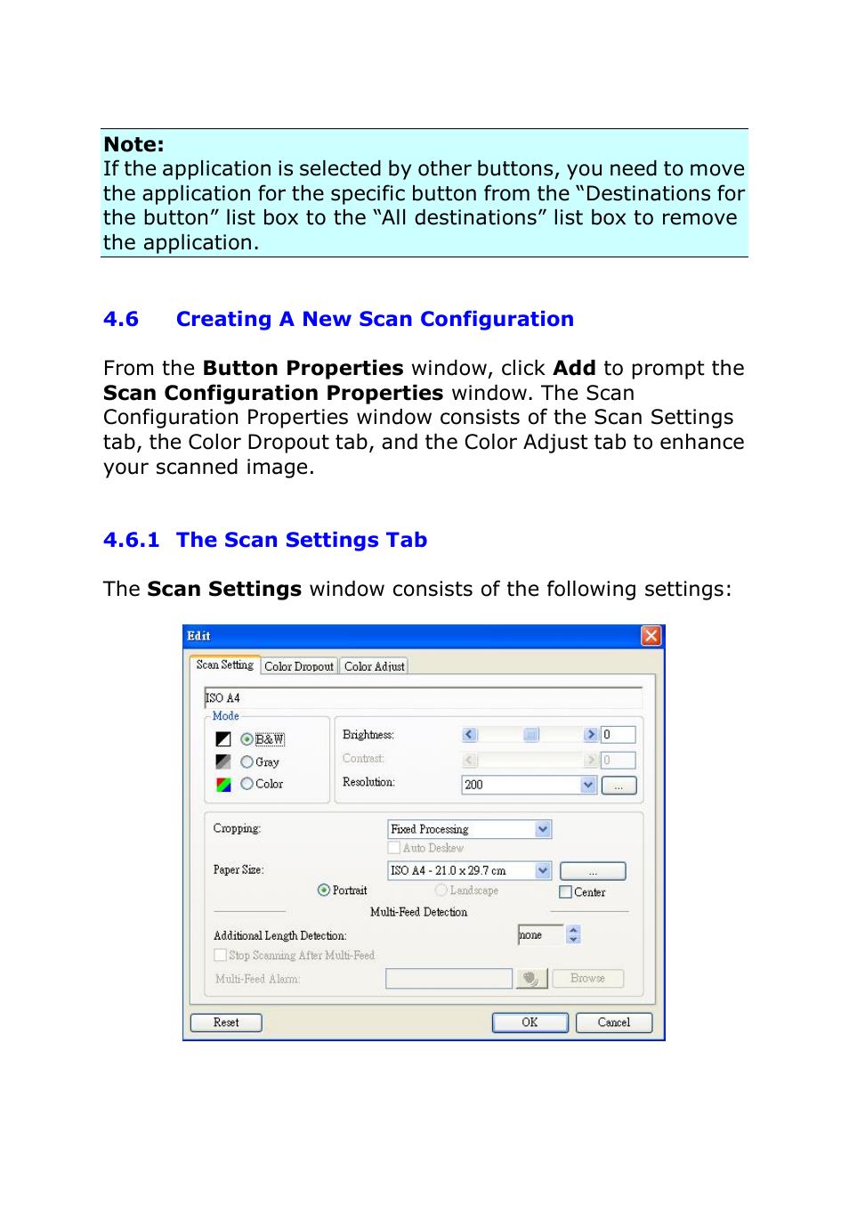 6 creating a new scan configuration, 1 the scan settings tab, Creating a new scan configuration | The scan settings tab | I.R.I.S. IRIScan Pro 3 Cloud Button Manager User Manual | Page 24 / 49