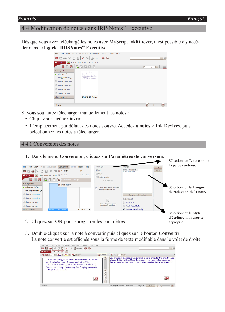 Executive | I.R.I.S. IRISNotes Executive 2 User Manual | Page 16 / 92