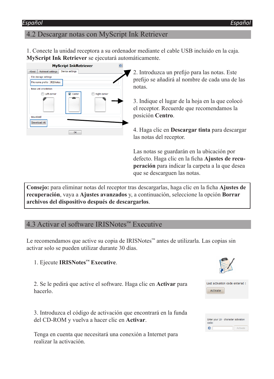 2 descargar notas con myscript ink retriever, Executive | I.R.I.S. IRISNotes Executive 2 User Manual | Page 45 / 92