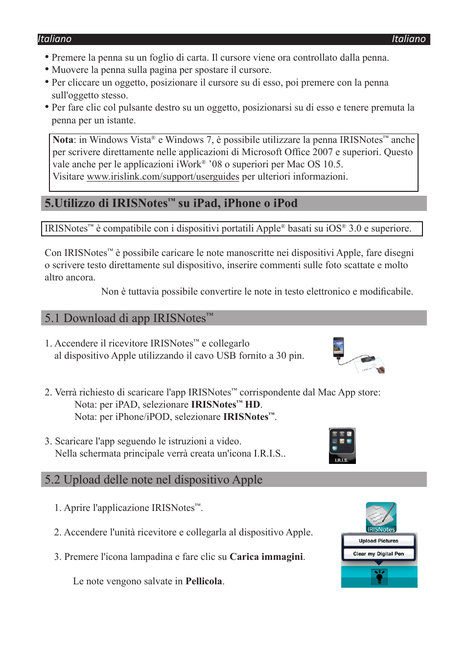 Su ipad, iphone o ipod | I.R.I.S. IRISNotes Executive 2 User Manual | Page 58 / 92