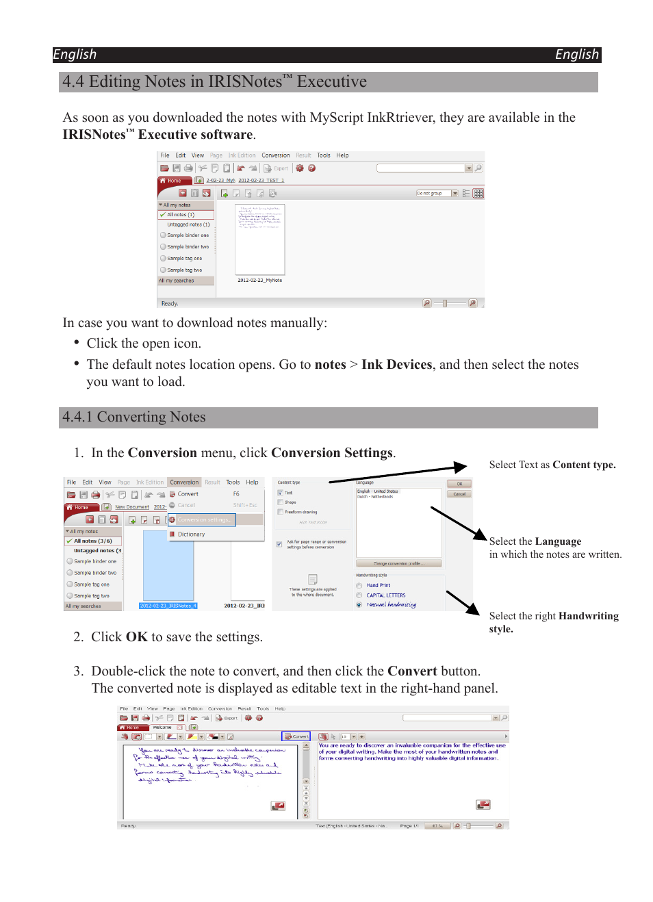 Executive | I.R.I.S. IRISNotes Executive 2 User Manual | Page 6 / 92