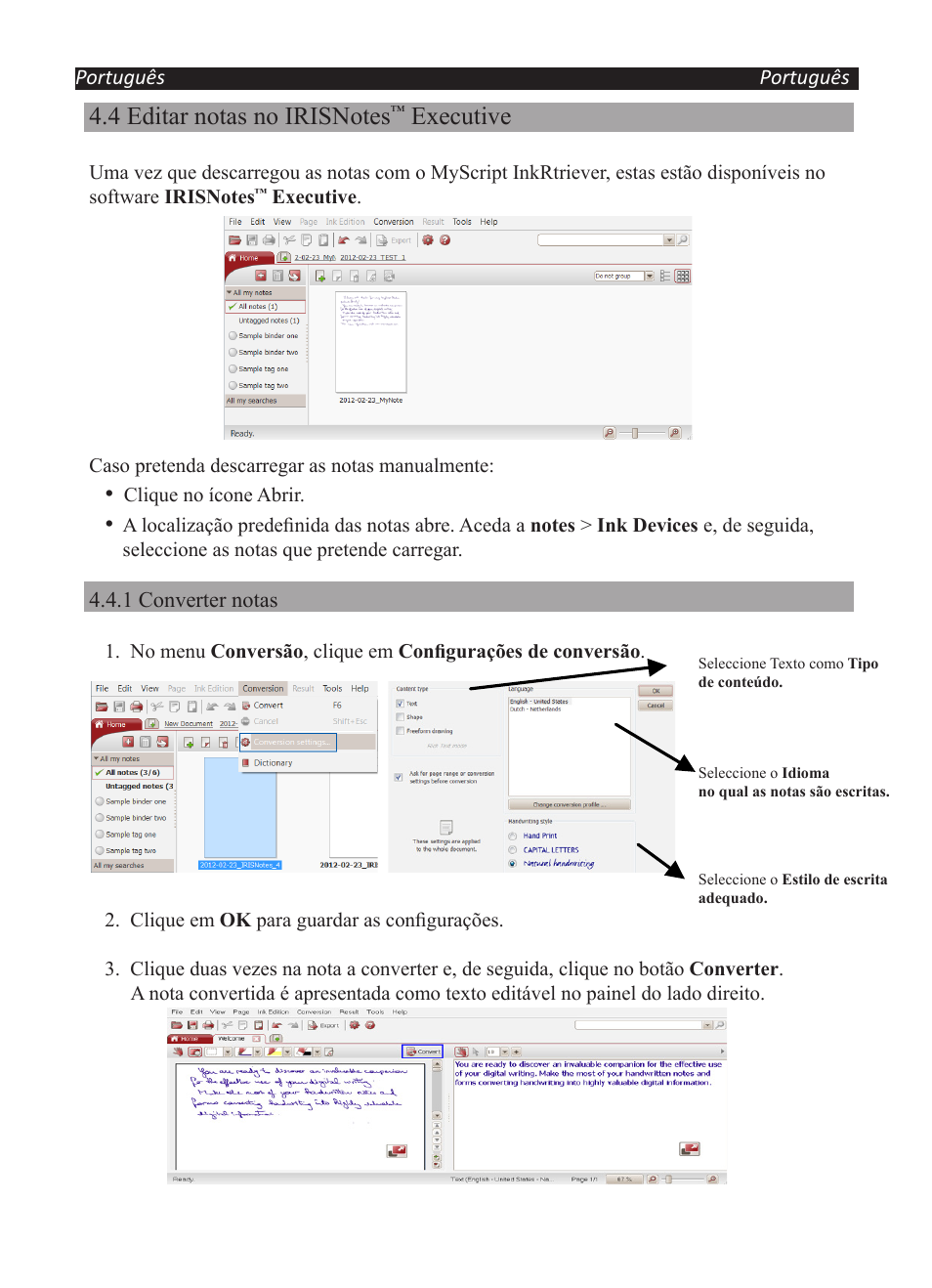 Executive | I.R.I.S. IRISNotes Executive 2 User Manual | Page 66 / 92