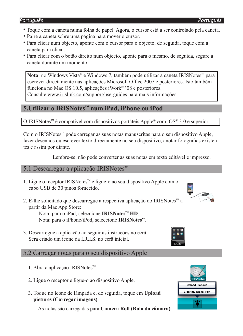 Num ipad, iphone ou ipod, 2 carregar notas para o seu dispositivo apple | I.R.I.S. IRISNotes Executive 2 User Manual | Page 68 / 92