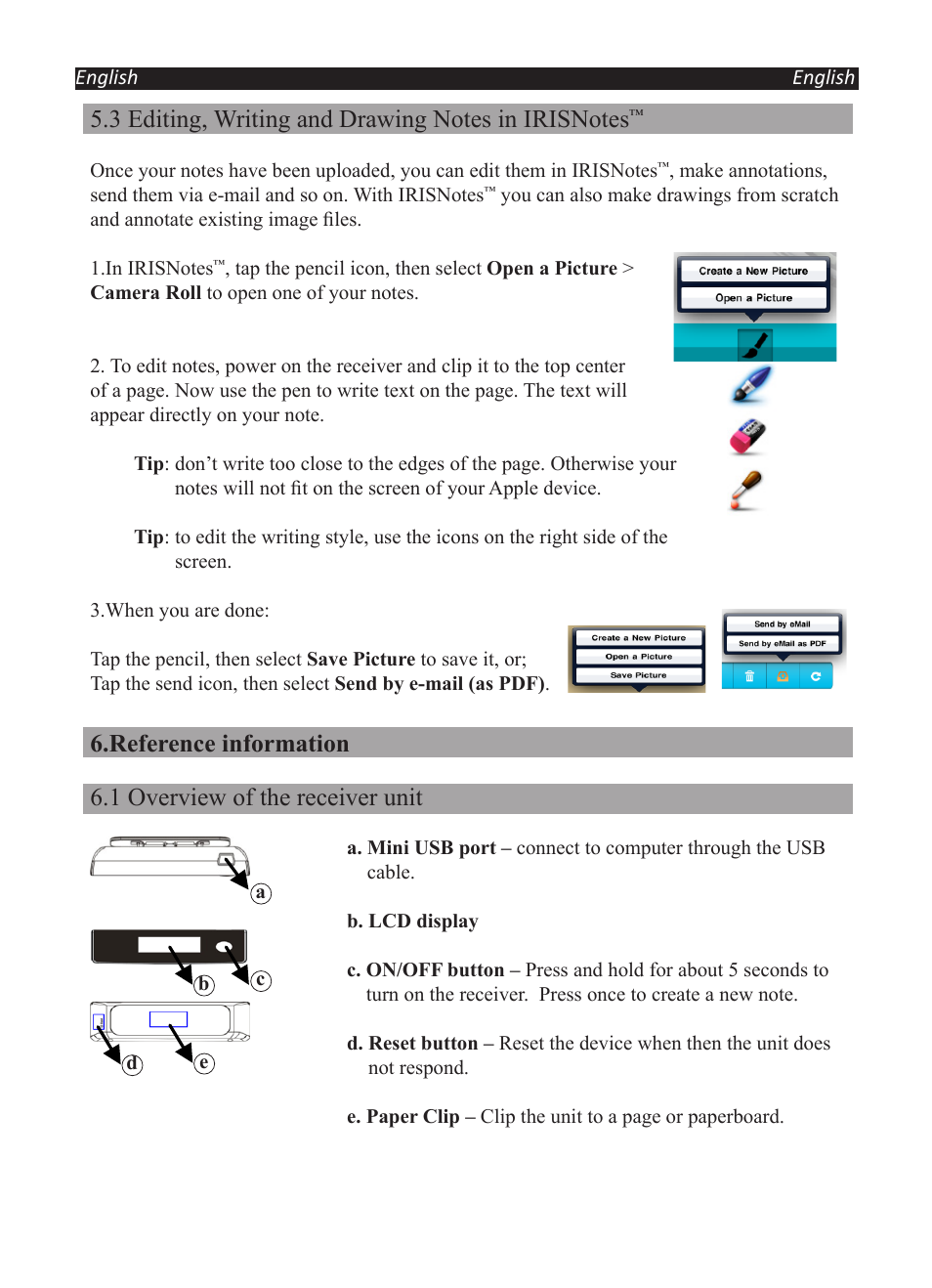 I.R.I.S. IRISNotes Executive 2 User Manual | Page 9 / 92