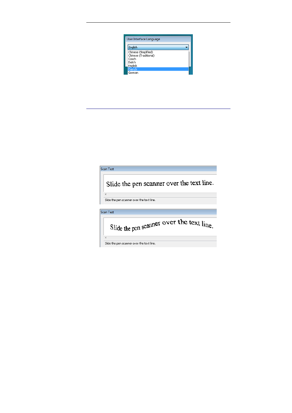 The scan test window, Basic settings | I.R.I.S. IRISPen Mini 6 User Manual | Page 29 / 50