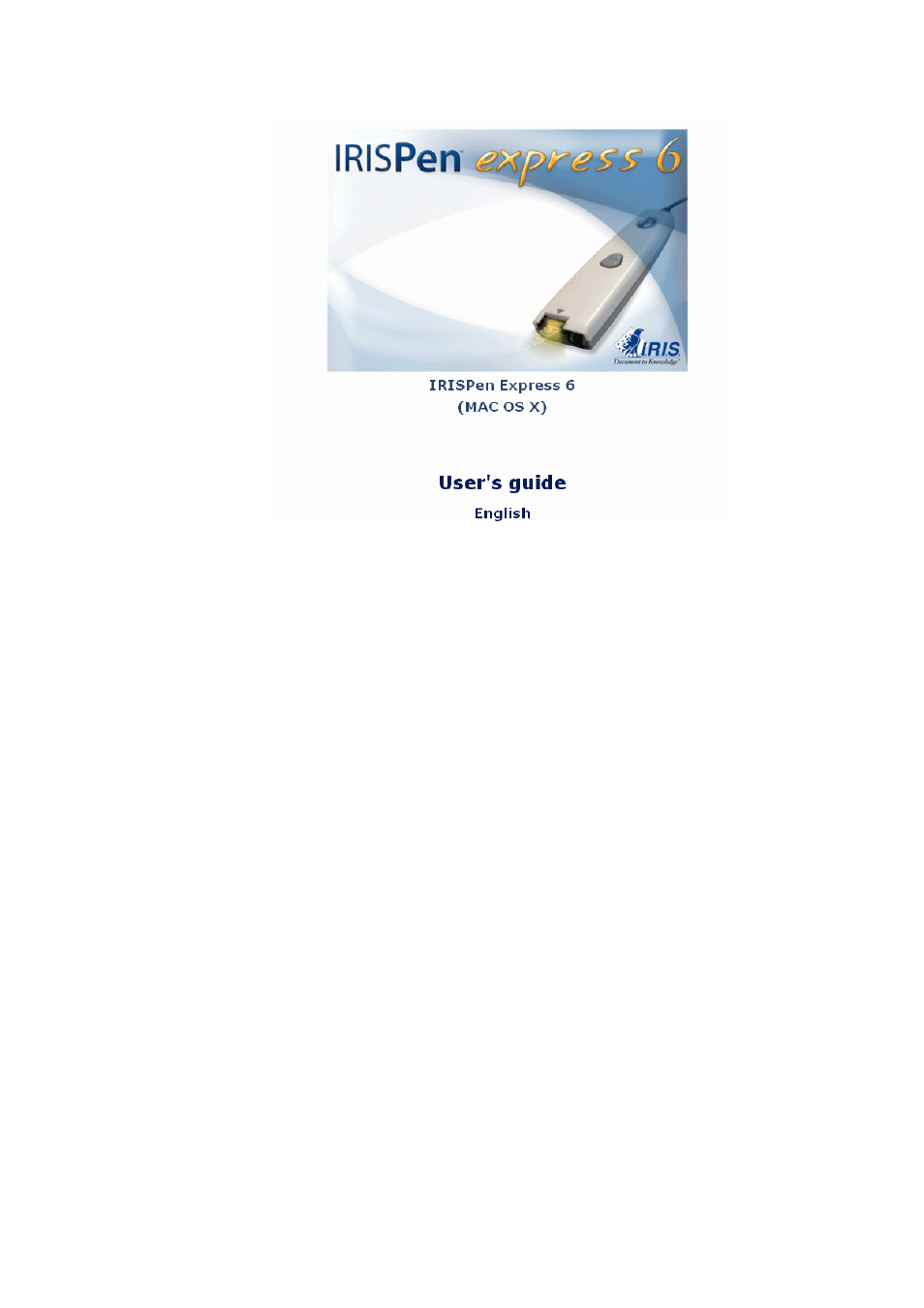 I.R.I.S. IRISPen Express 6 for Mac User Manual | 43 pages