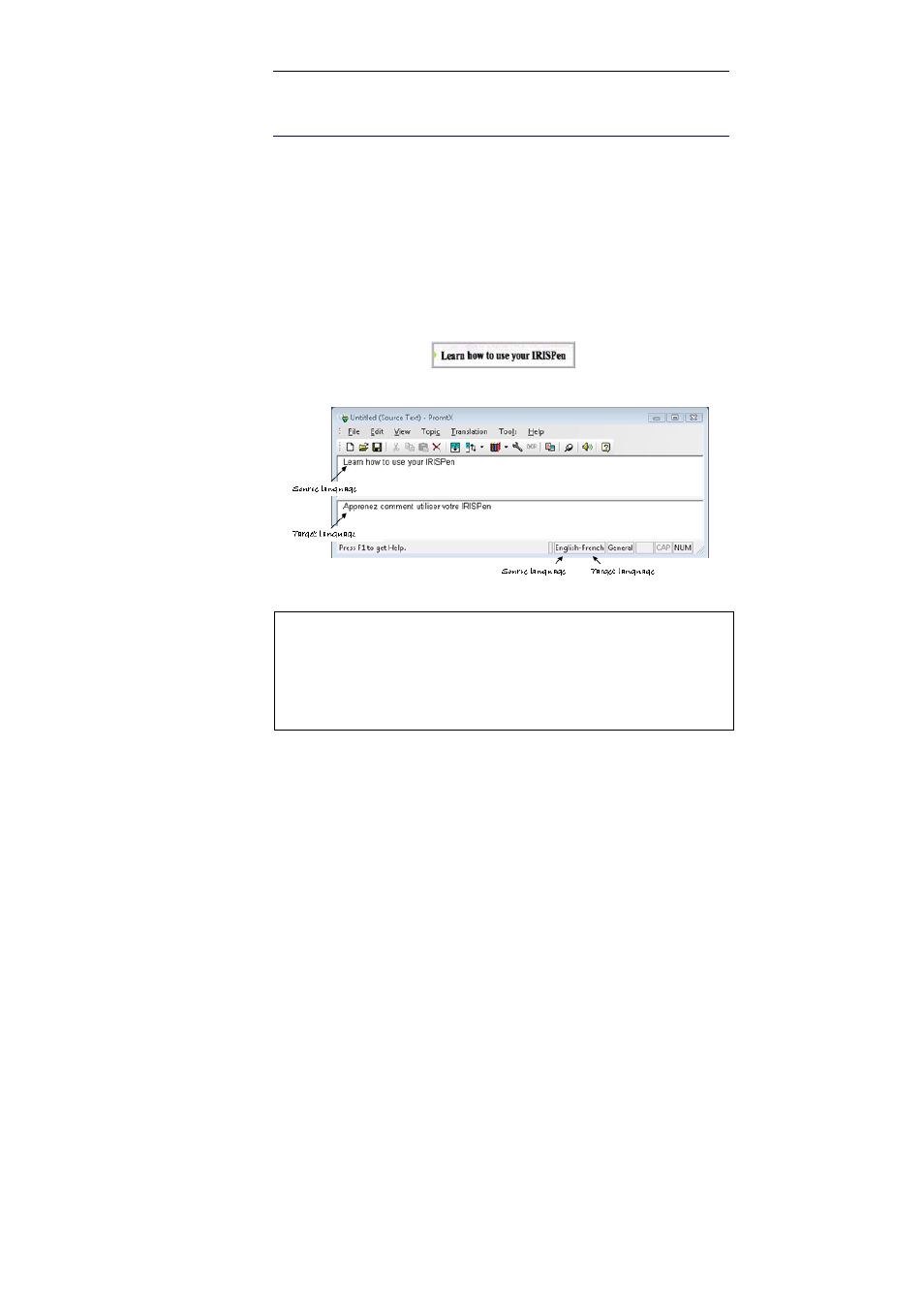 Translate text | I.R.I.S. IRISPen Translator 6 User Manual | Page 59 / 66