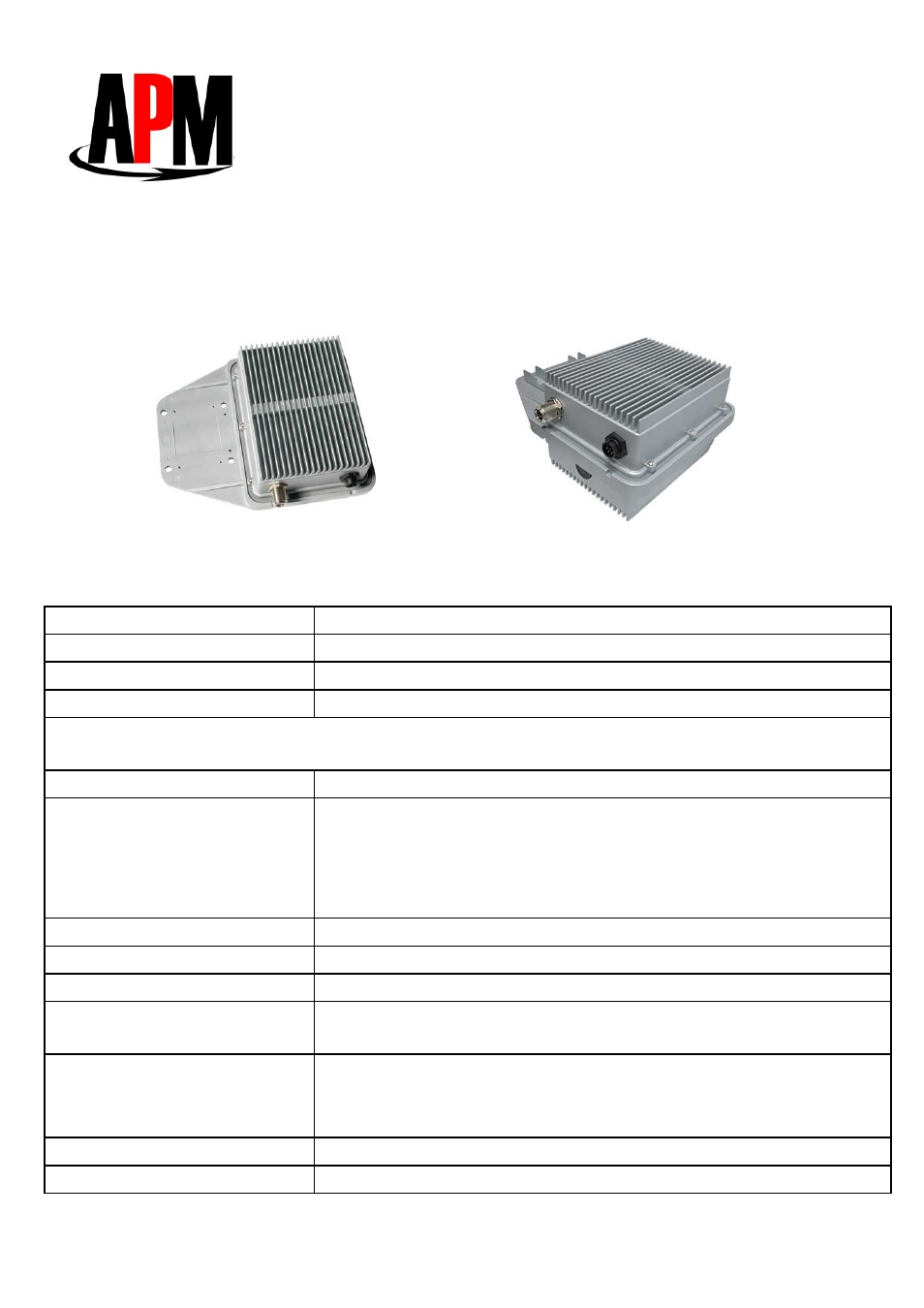APM ABR-2510 User Manual | 1 page