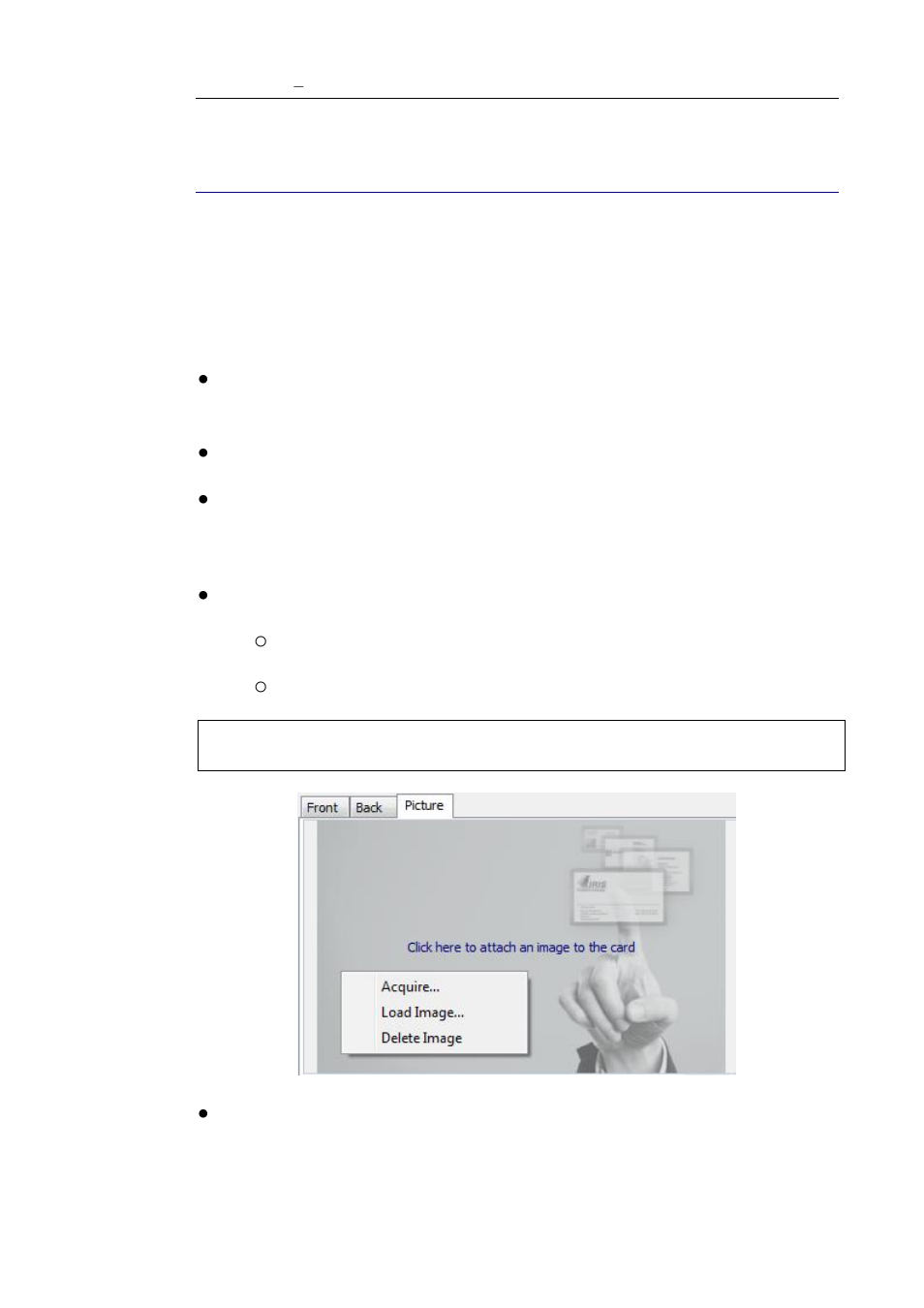Scanning a picture of a contact | I.R.I.S. Cardiris Pro 5 User Manual | Page 53 / 119