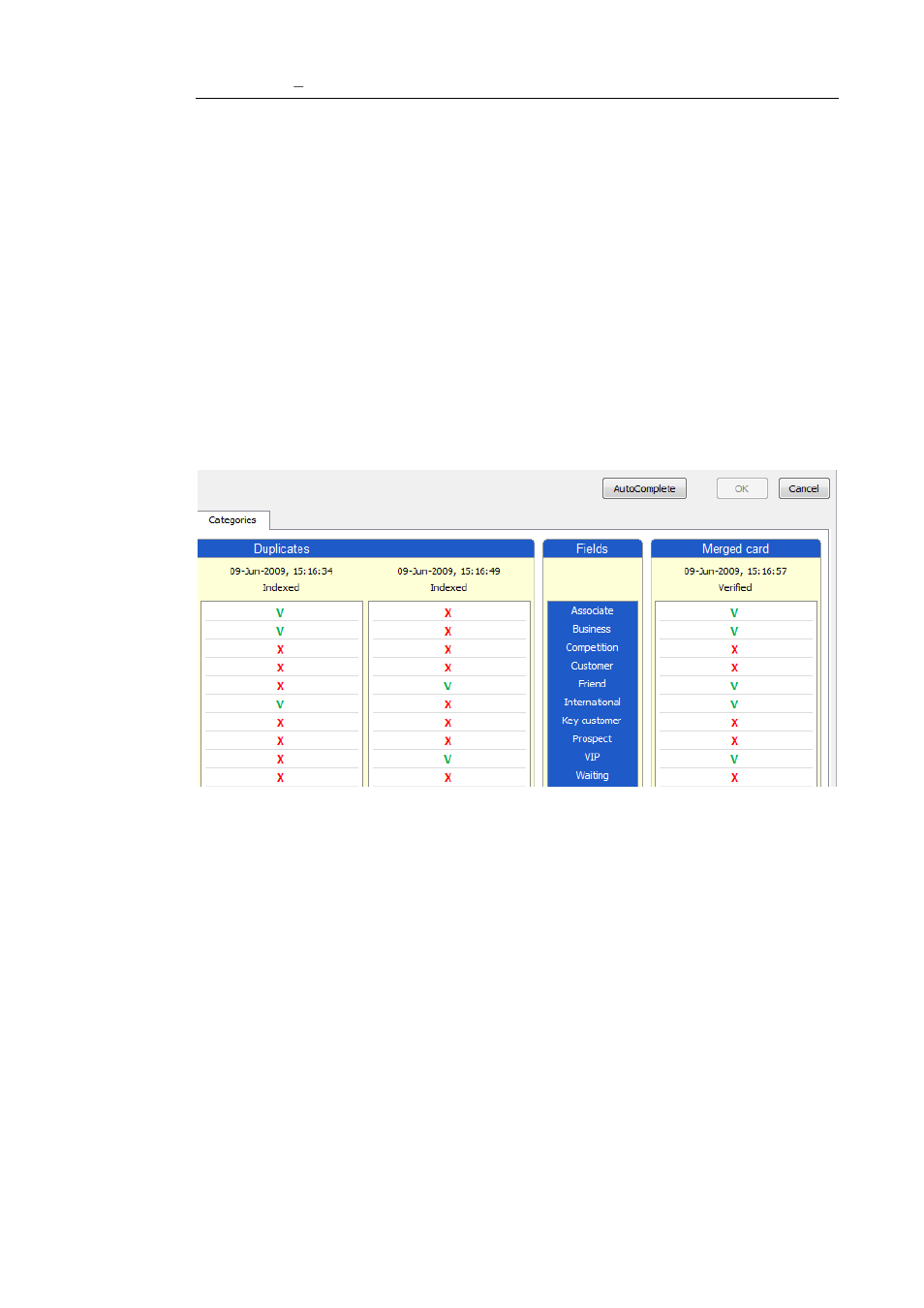 Tab categories | I.R.I.S. Cardiris Pro 5 User Manual | Page 83 / 119